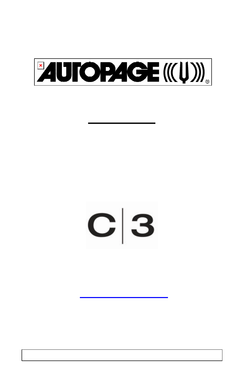 AutoPage C3-RS665 User Manual | 13 pages