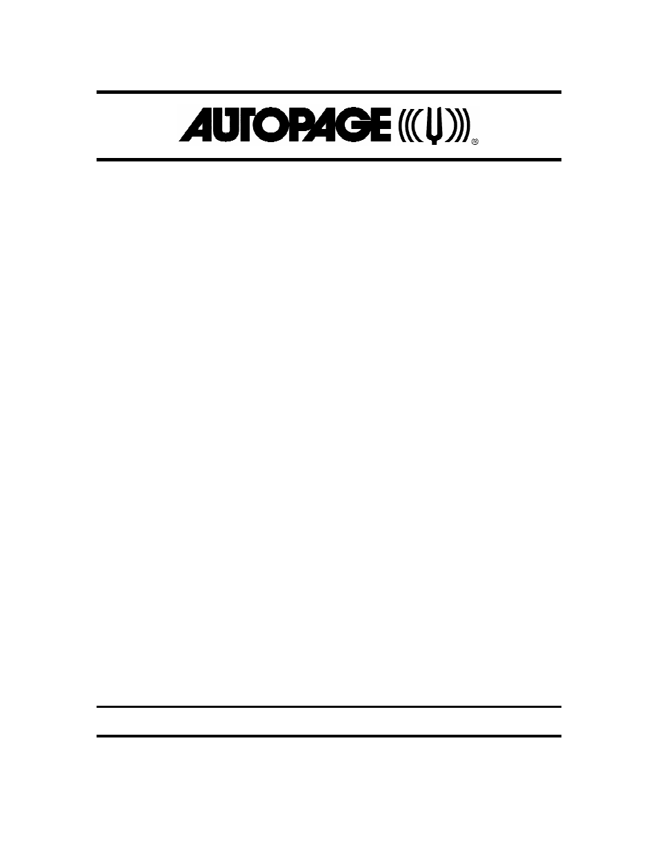 Auto Page RF-505 User Manual | 12 pages