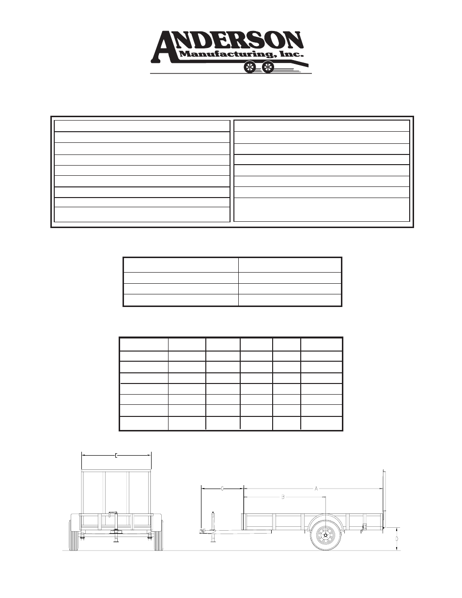 Anderson Manufacturing LS Utility Series User Manual | 1 page