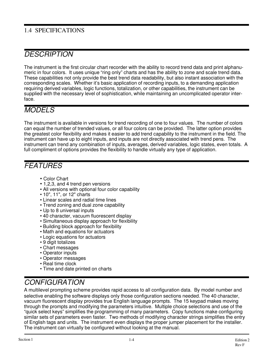 Description, Models, Features | Configuration, 4 specifications | Anderson Manufacturing AV-9000 User Manual | Page 12 / 321