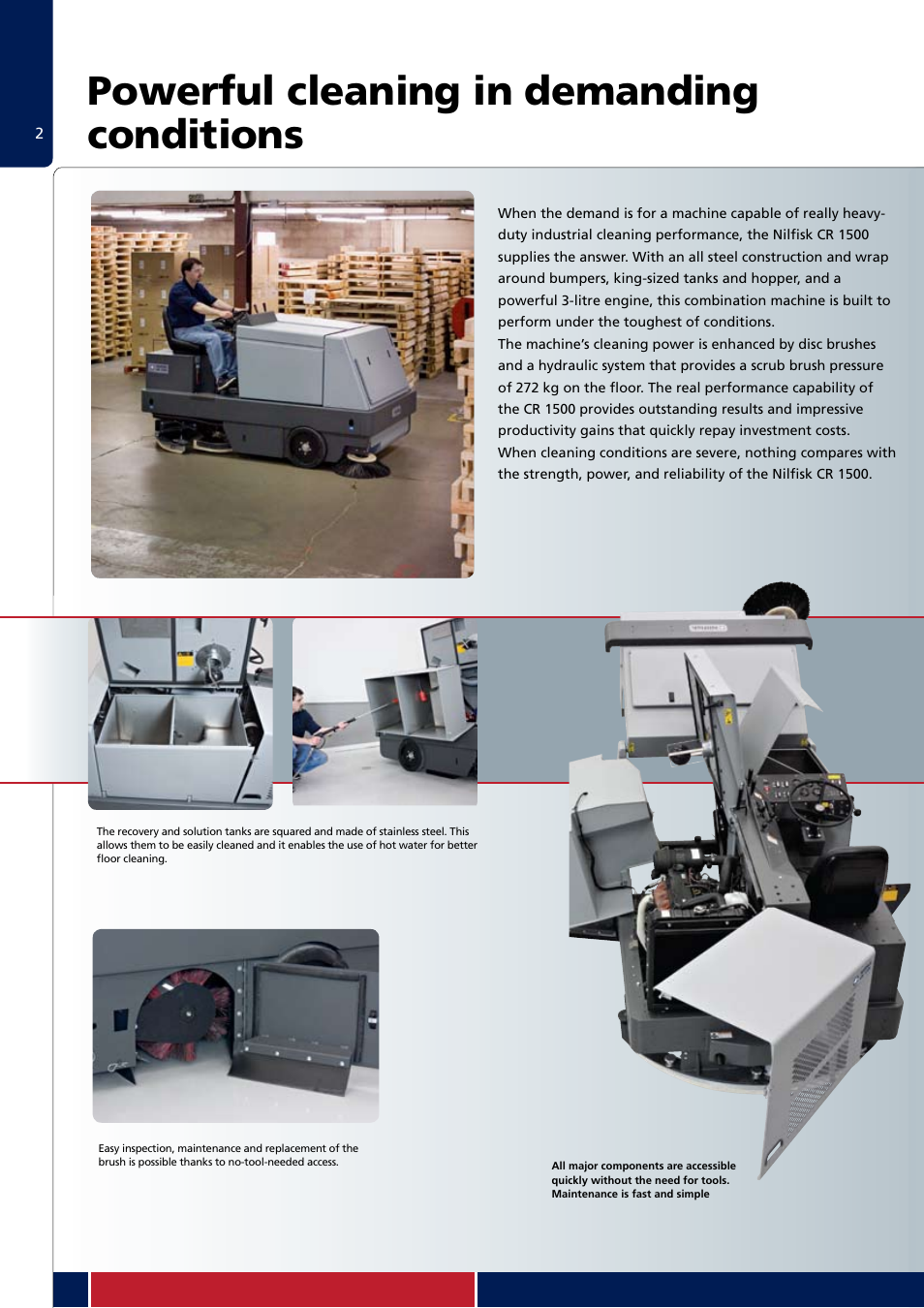 Powerful cleaning in demanding conditions | Nilfisk-ALTO CR 1500 Petrol User Manual | Page 3 / 4