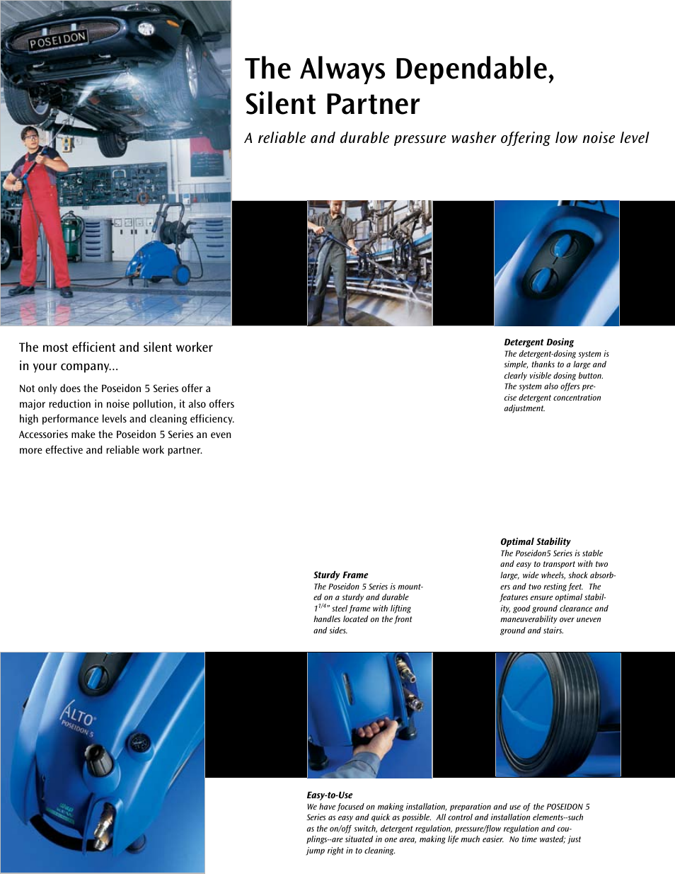 The always dependable, silent partner | Nilfisk-ALTO Poseidon 5 Series User Manual | Page 2 / 4