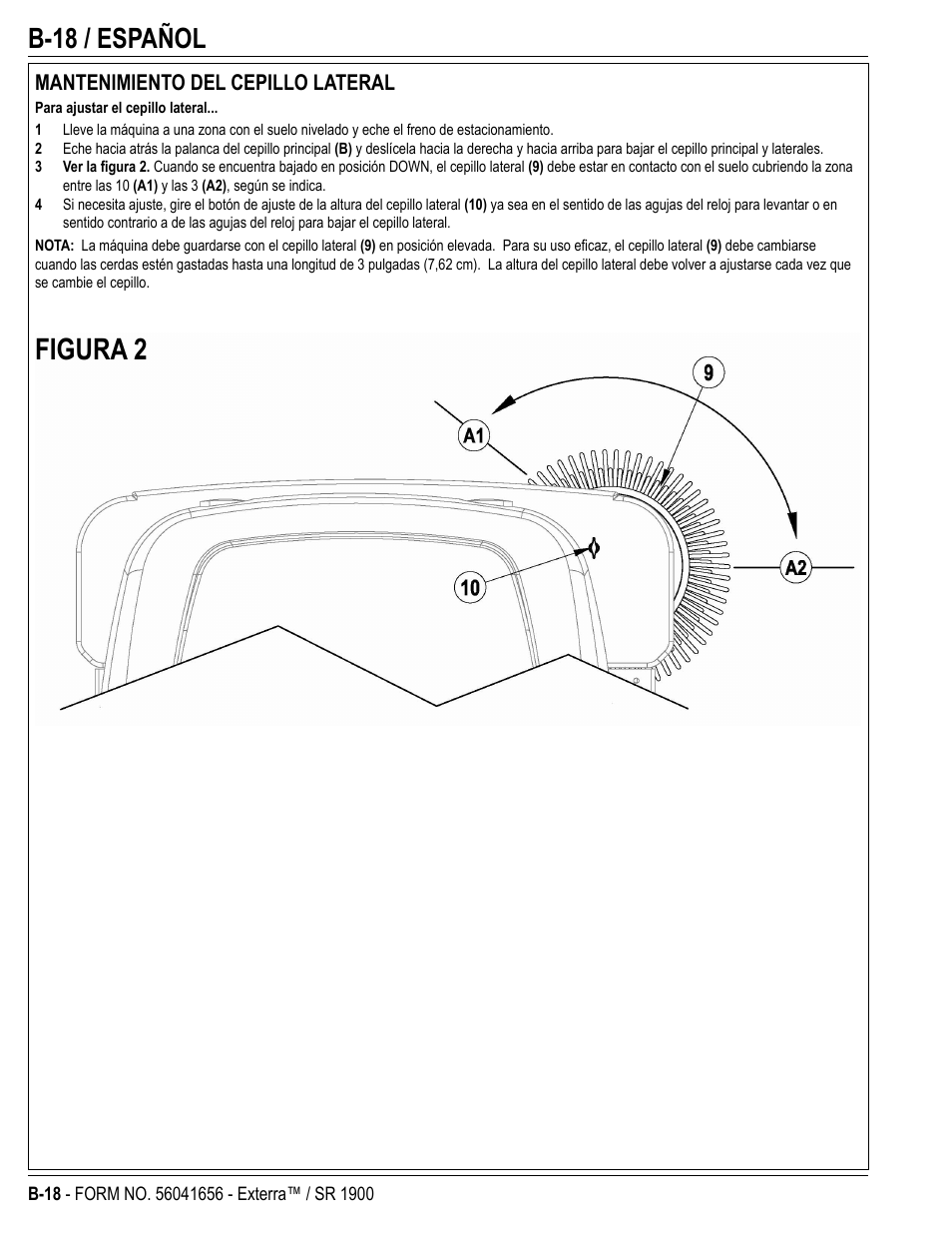 Figura 2, B-18 / español | Nilfisk-ALTO SR 1900 User Manual | Page 42 / 52