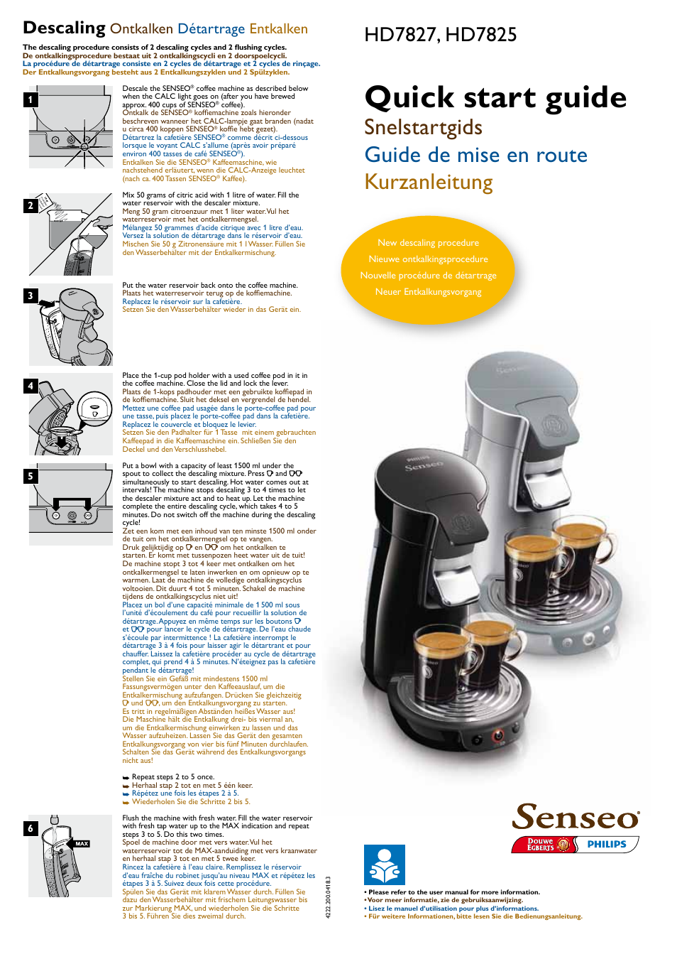 Philips SENSEO® Viva Café Kaffeepadmaschine User Manual | 2 pages