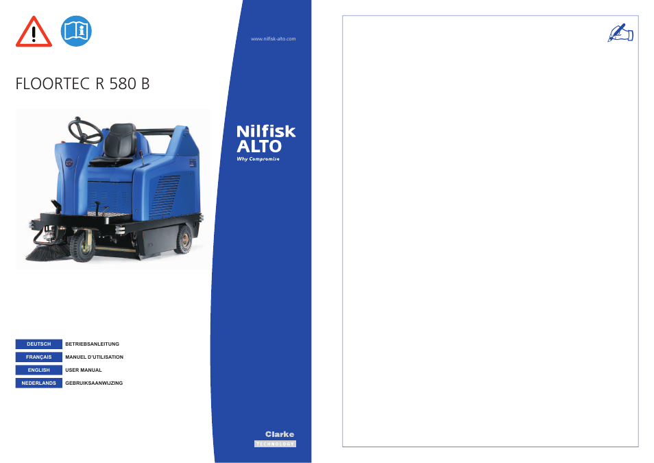 Nilfisk-ALTO R 580 B User Manual | 24 pages