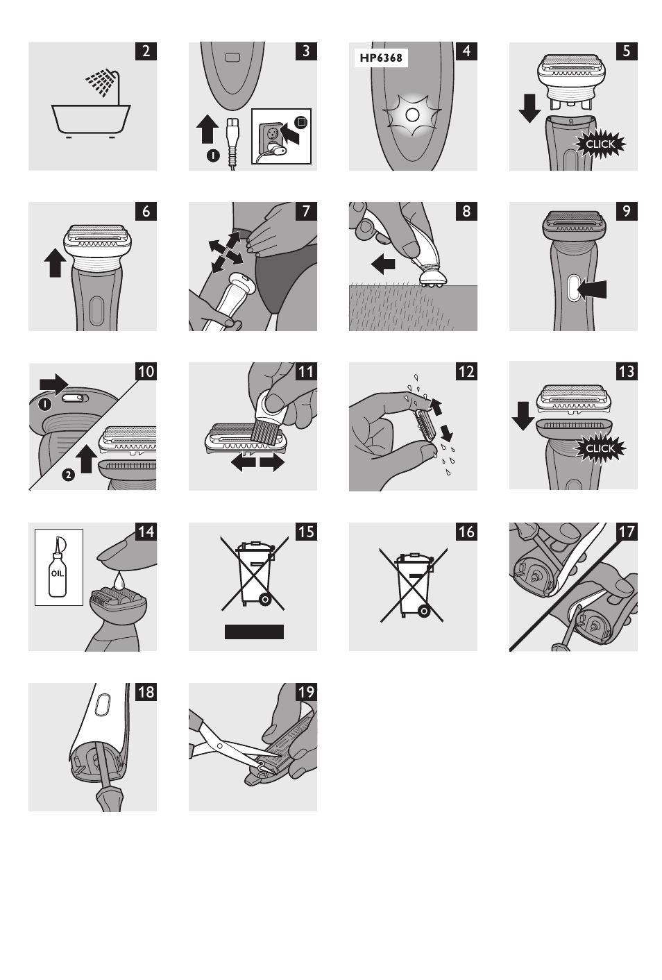 Philips Ladyshave Sensitive User Manual | Page 114 / 116