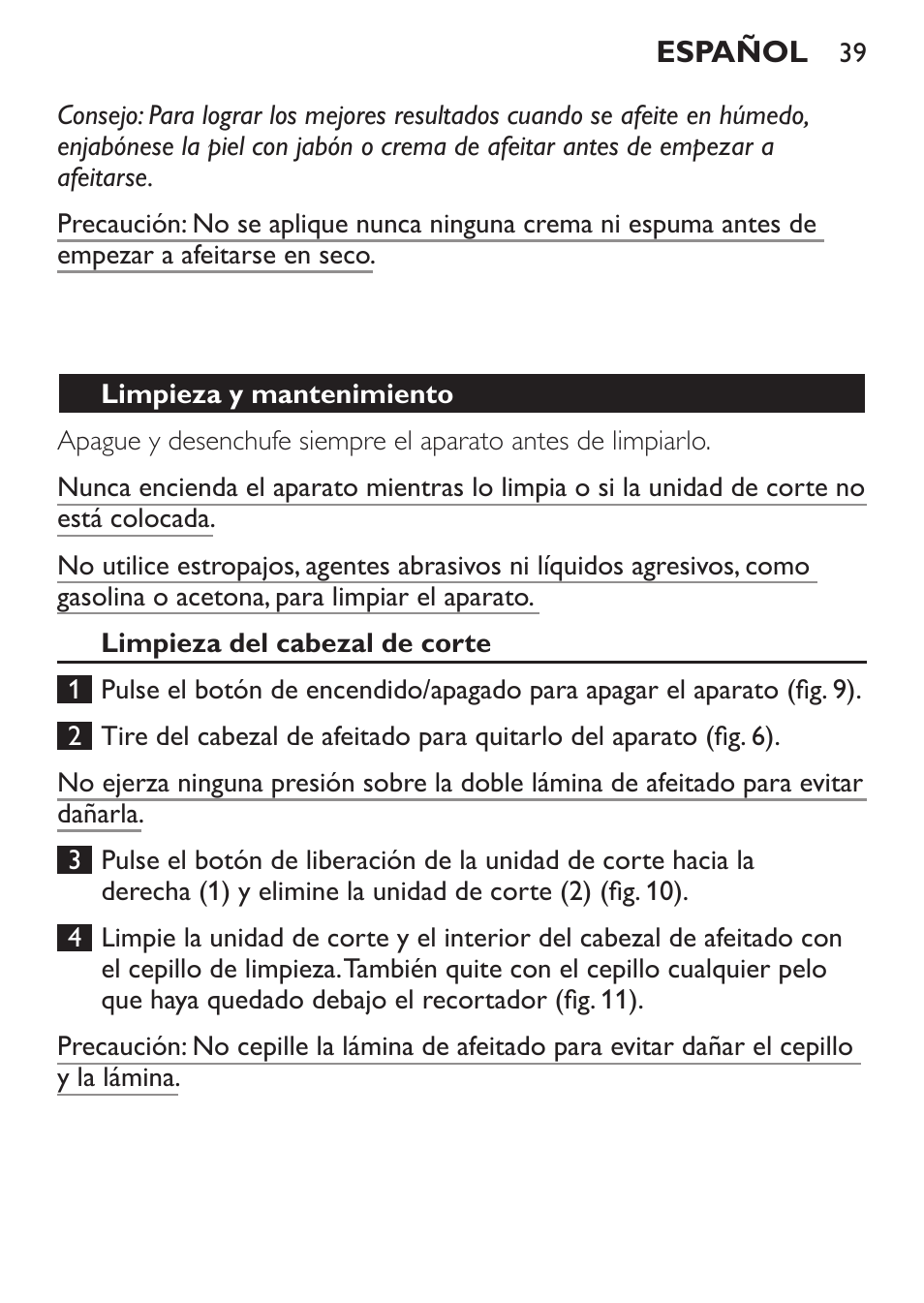 Philips Ladyshave Sensitive User Manual | Page 39 / 116