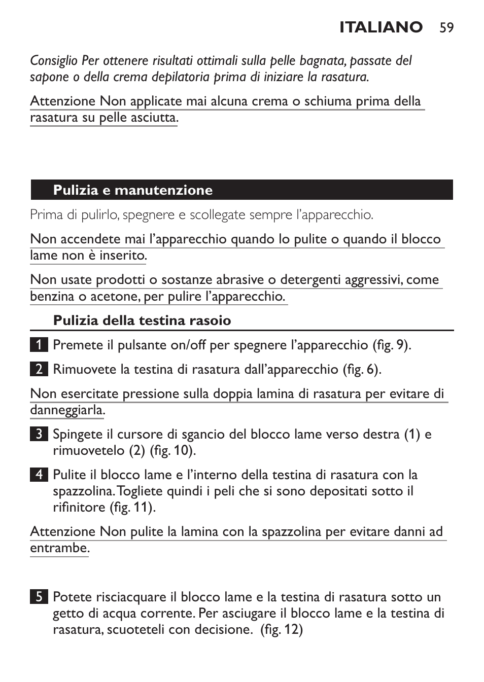 Philips Ladyshave Sensitive User Manual | Page 59 / 116