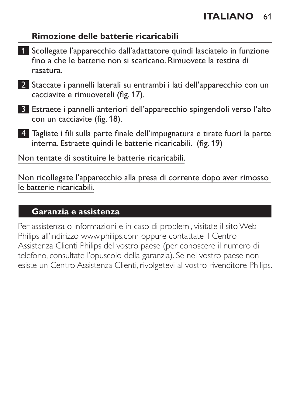 Philips Ladyshave Sensitive User Manual | Page 61 / 116