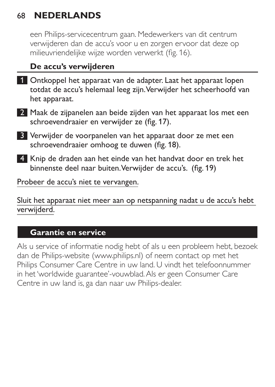 Philips Ladyshave Sensitive User Manual | Page 68 / 116