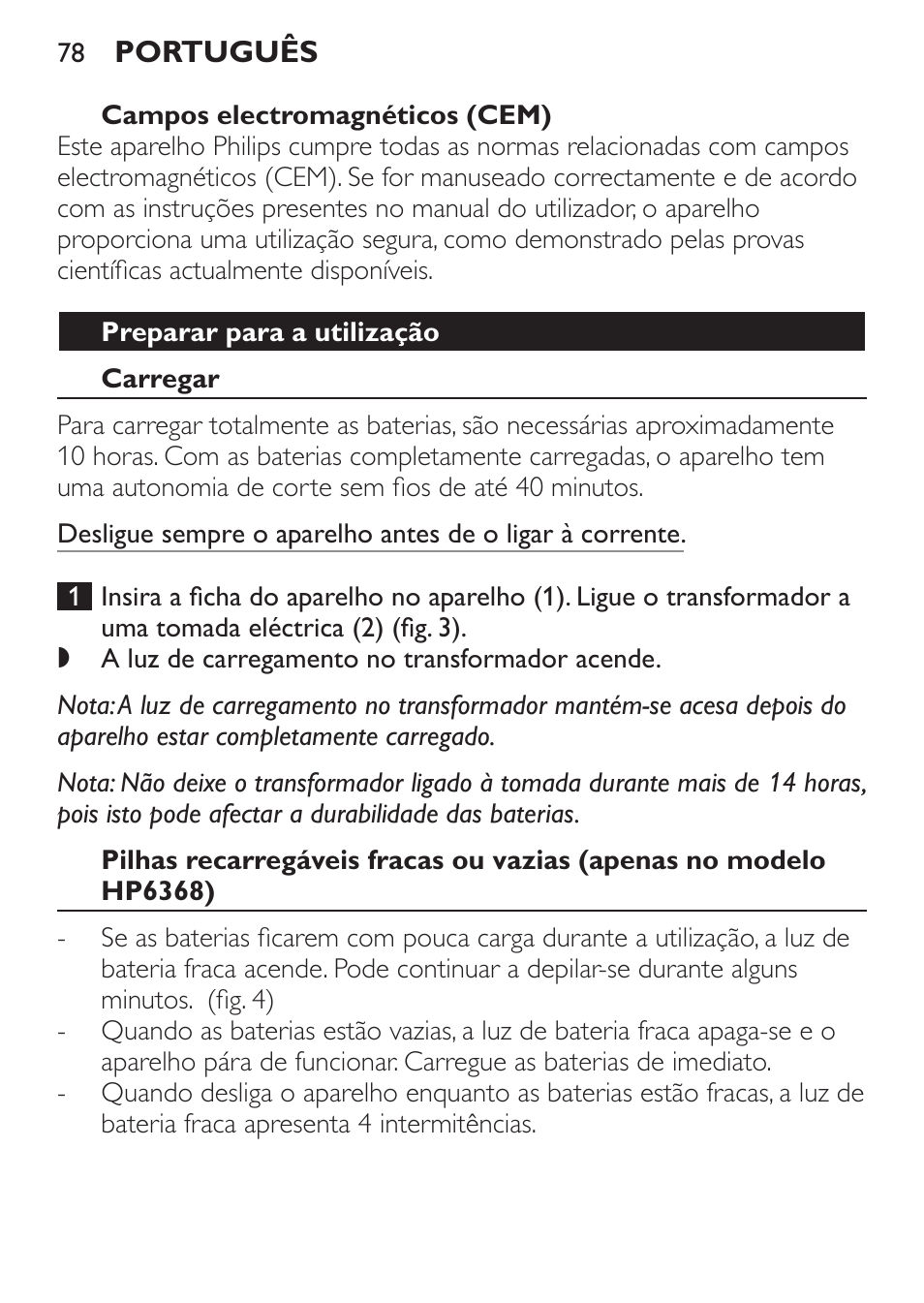 Philips Ladyshave Sensitive User Manual | Page 78 / 116