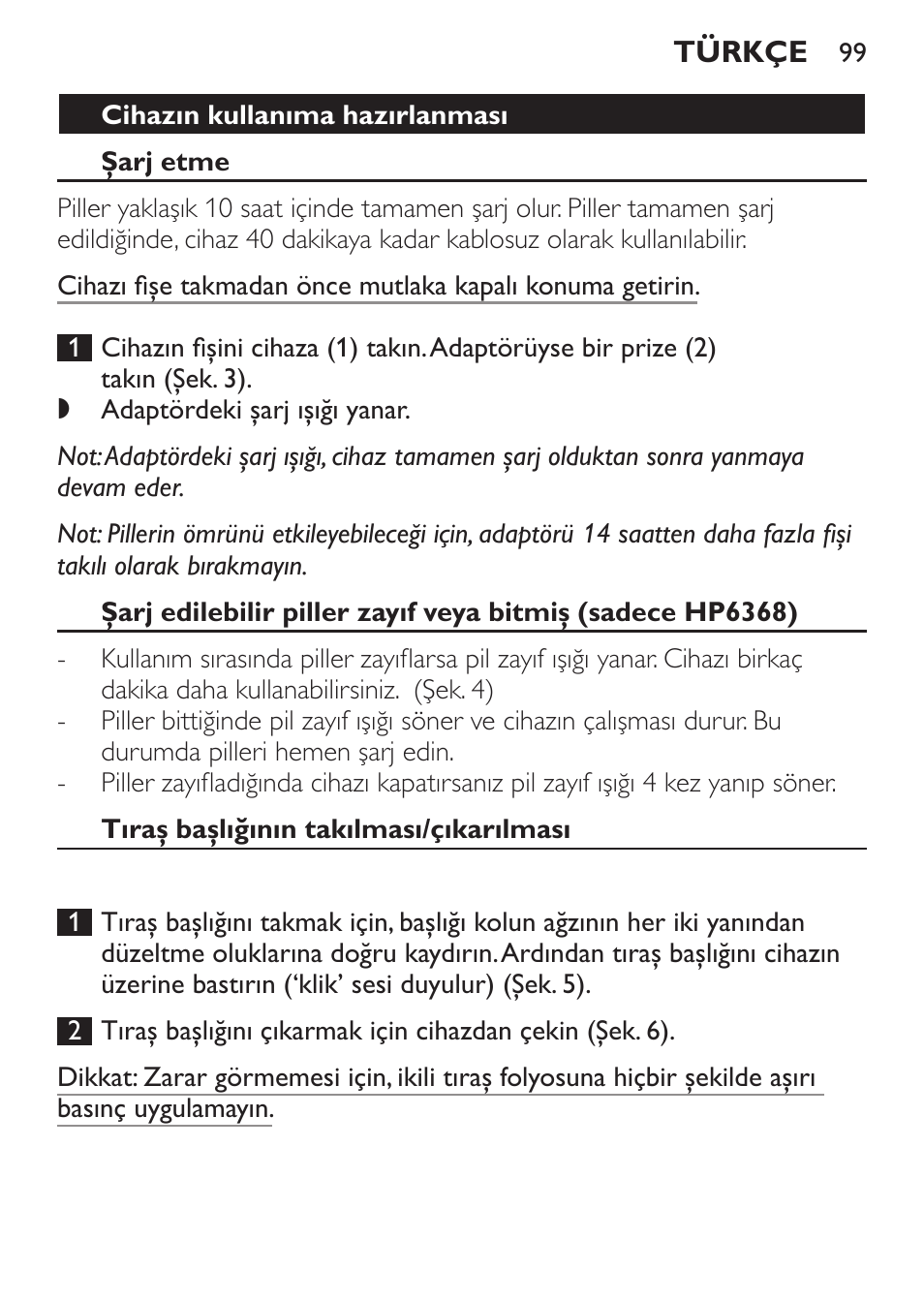 Philips Ladyshave Sensitive User Manual | Page 99 / 116