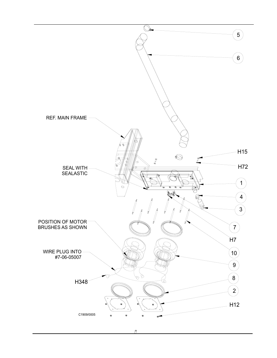 Vac manifold system - exploded view | Nilfisk-ALTO 2000 User Manual | Page 105 / 157