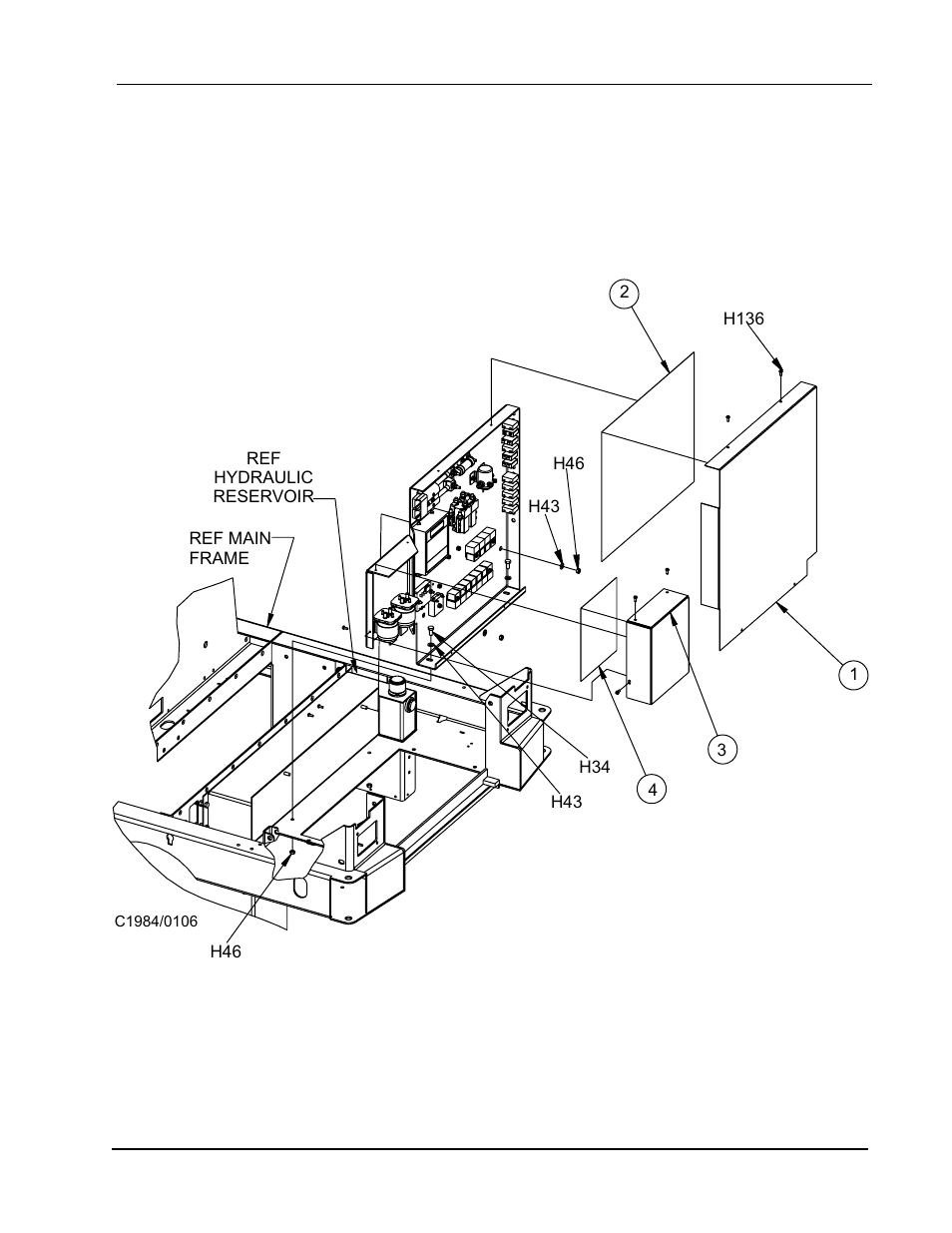 Power panel (36v) cont - exploded view | Nilfisk-ALTO 2000 User Manual | Page 117 / 157