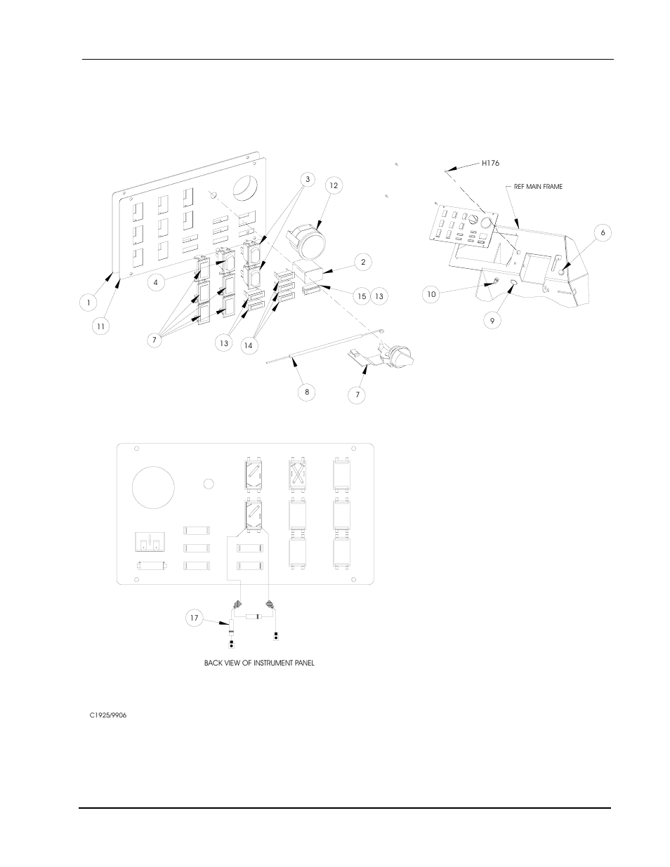 Instrument panel (12v) - exploded view | Nilfisk-ALTO 2000 User Manual | Page 127 / 157