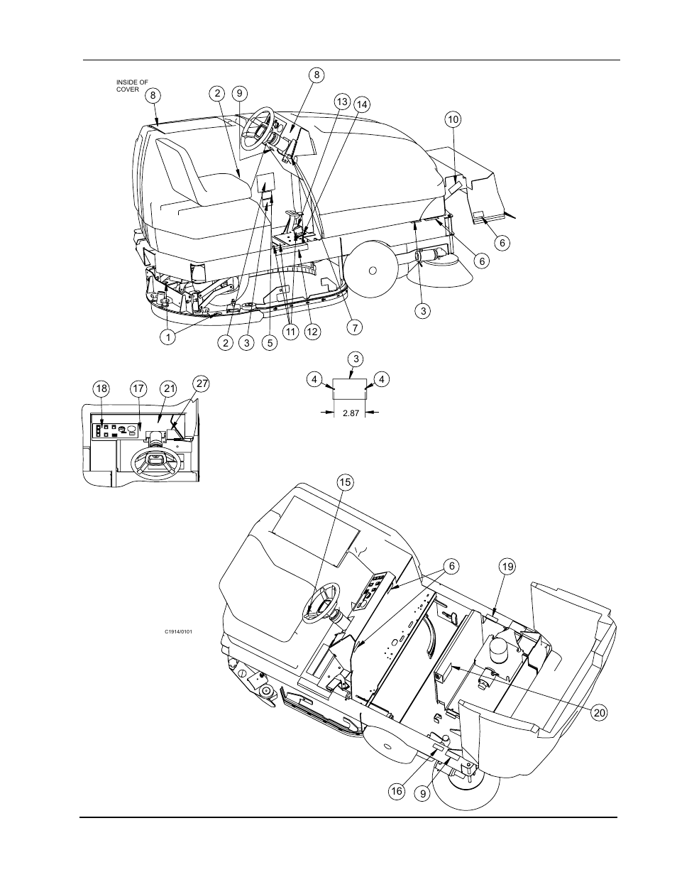 Decals - exploded view | Nilfisk-ALTO 2000 User Manual | Page 129 / 157