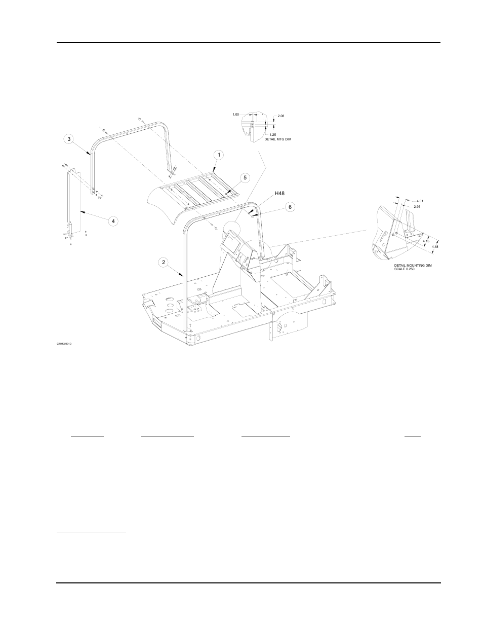 Overhead guard (ohg), Key no. part number description qty | Nilfisk-ALTO 2000 User Manual | Page 139 / 157