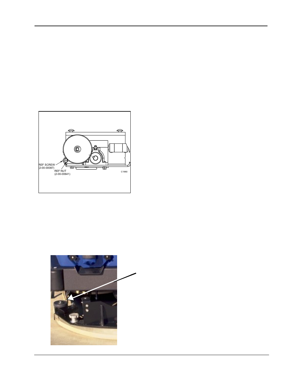 Recycling pump esp system, Recycling pump storage, Rear squeegee | Adjusting the rear squeegee lift, Squeegee caster wheels, Adjusting casters, General machine maintenance (cont.) | Nilfisk-ALTO 2000 User Manual | Page 36 / 157