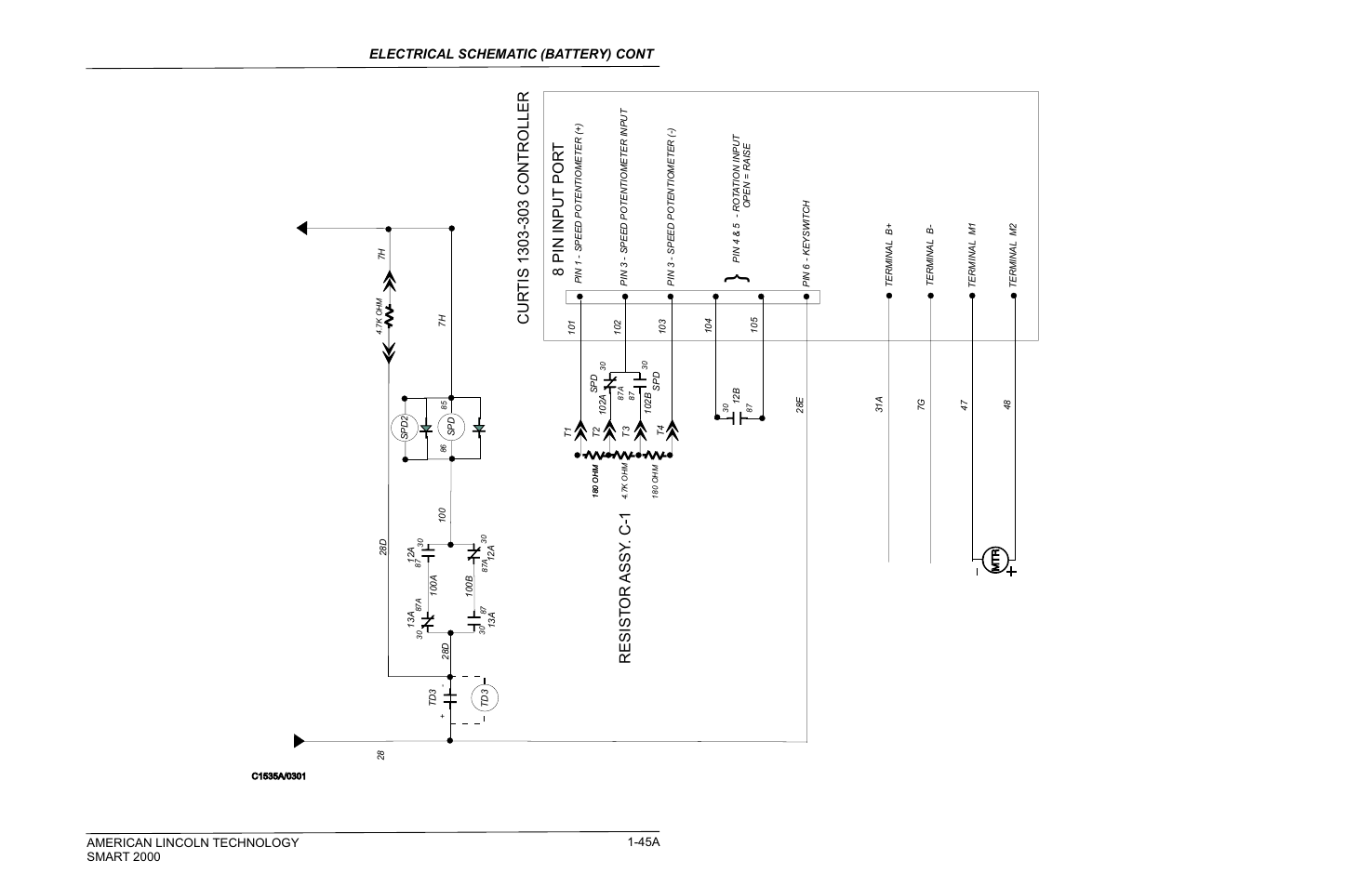 Electrical schematic (battery) cont | Nilfisk-ALTO 2000 User Manual | Page 47 / 157