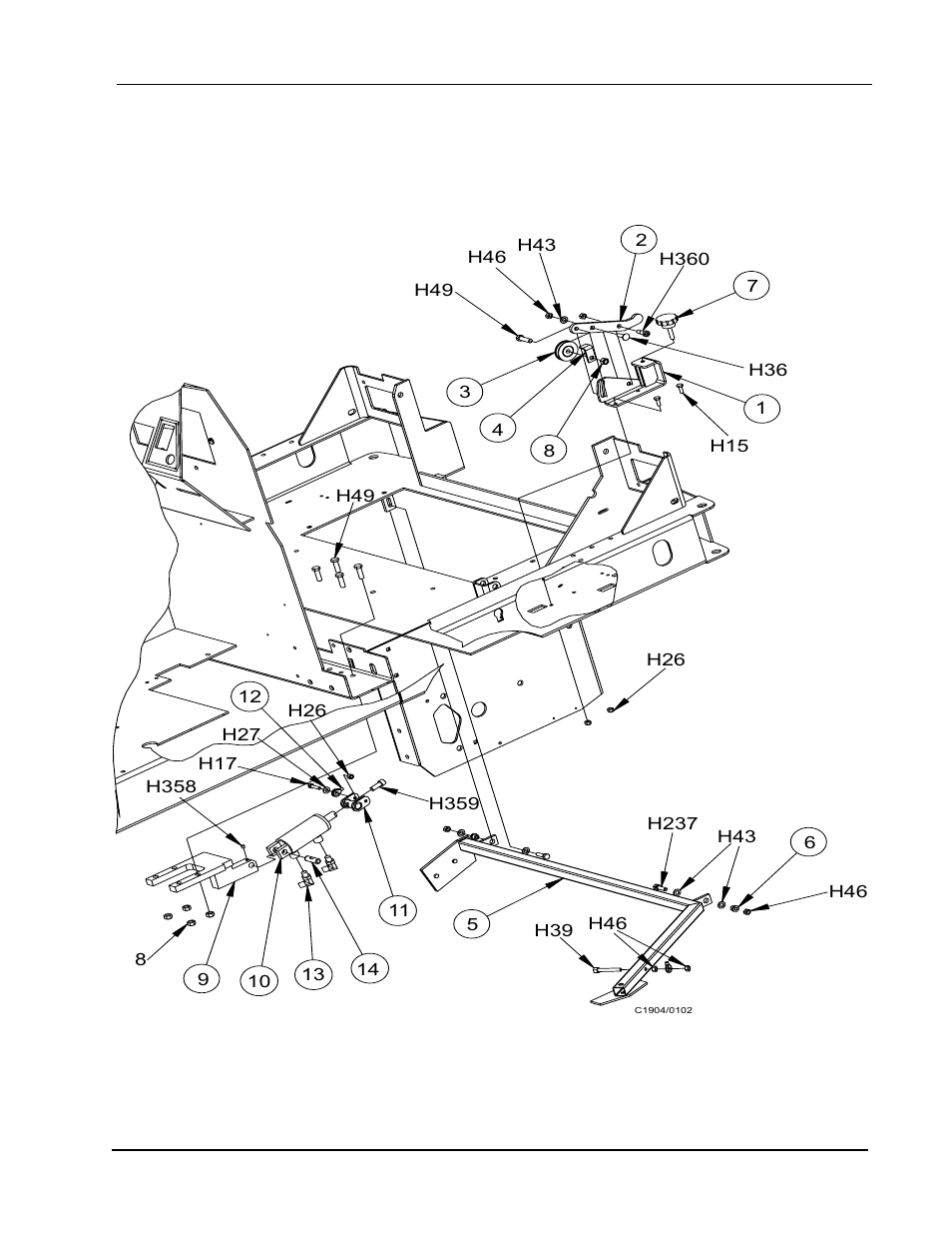 Main broom assembly- exploded view | Nilfisk-ALTO 2000 User Manual | Page 53 / 157