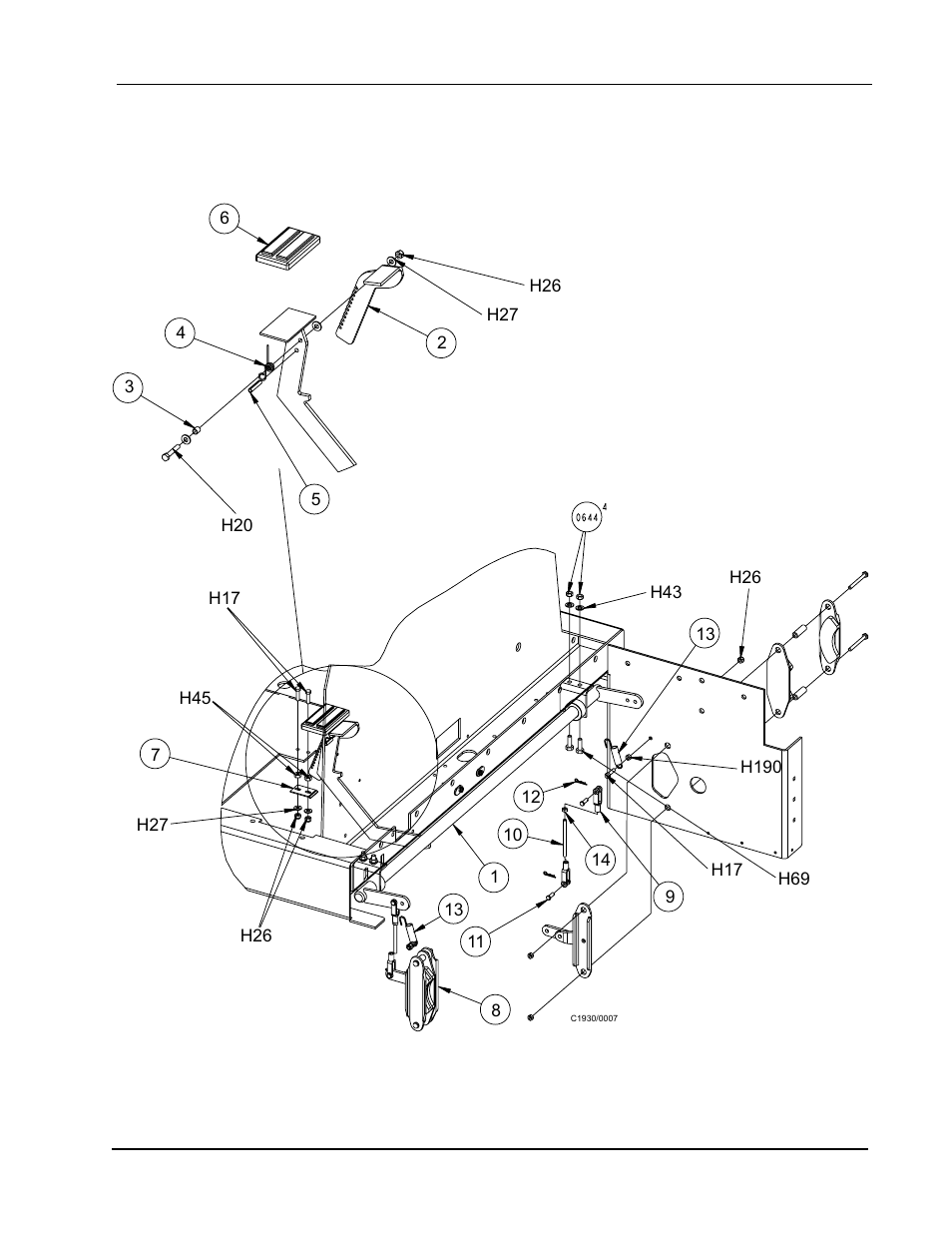 Brake assembly - exploded view | Nilfisk-ALTO 2000 User Manual | Page 89 / 157