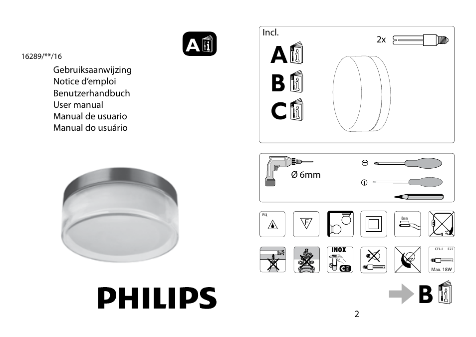 Philips myGarden Wandleuchte User Manual | 4 pages