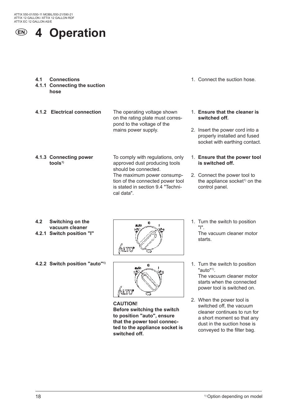 4 operation | Nilfisk-ALTO ATTIX 550-01 User Manual | Page 7 / 14