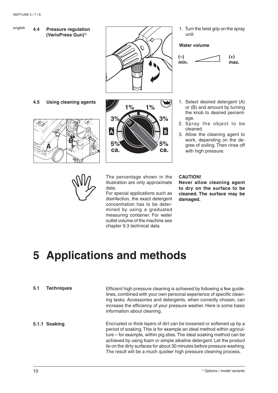 5 applications and methods | Nilfisk-ALTO NEPTUNE 8 User Manual | Page 12 / 21