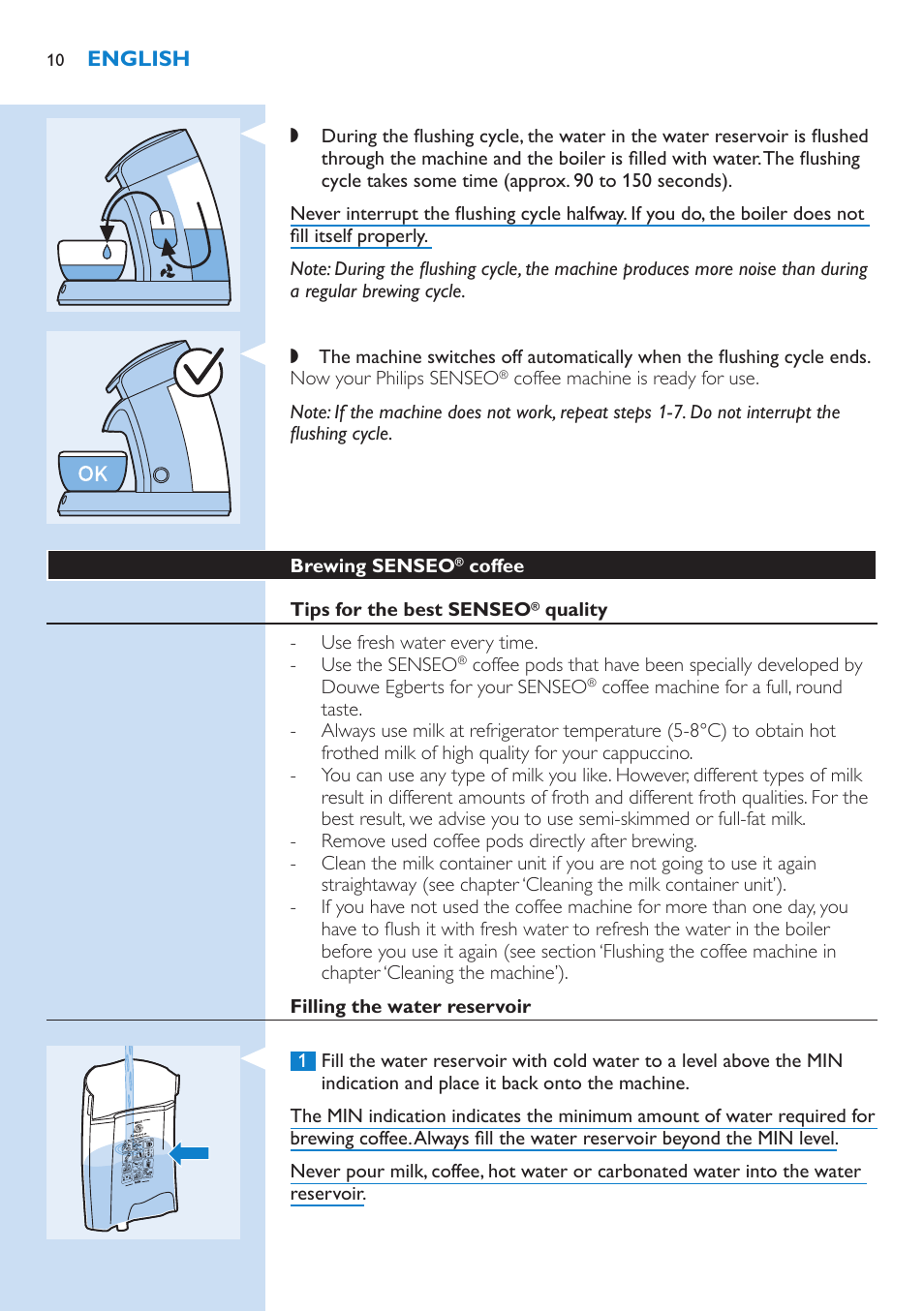 Philips SENSEO® Kaffeepadmaschine User Manual | Page 10 / 162