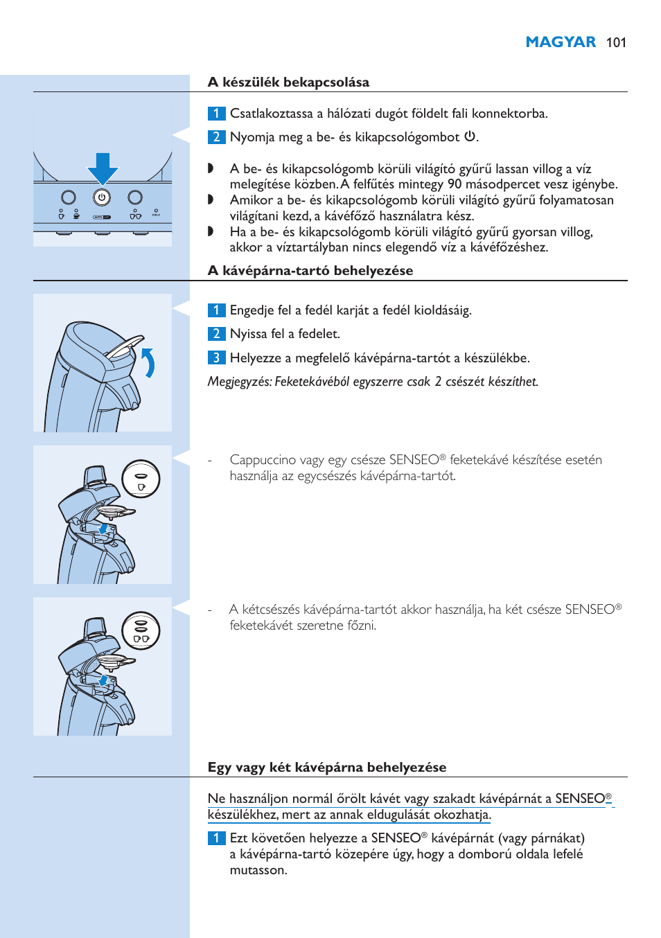 Philips SENSEO® Kaffeepadmaschine User Manual | Page 101 / 162