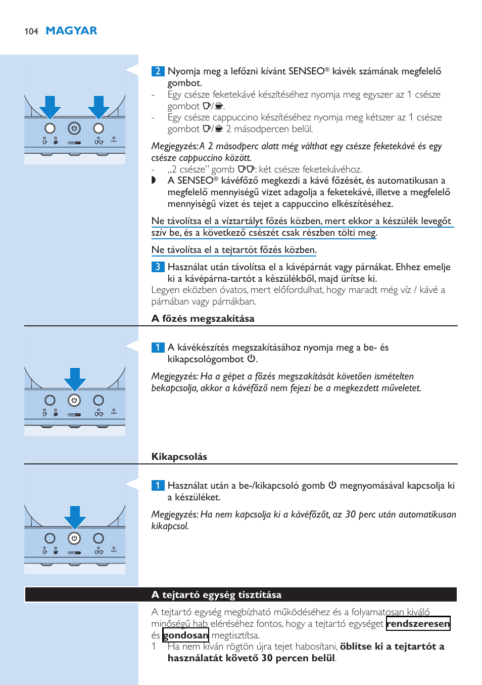 Philips SENSEO® Kaffeepadmaschine User Manual | Page 104 / 162