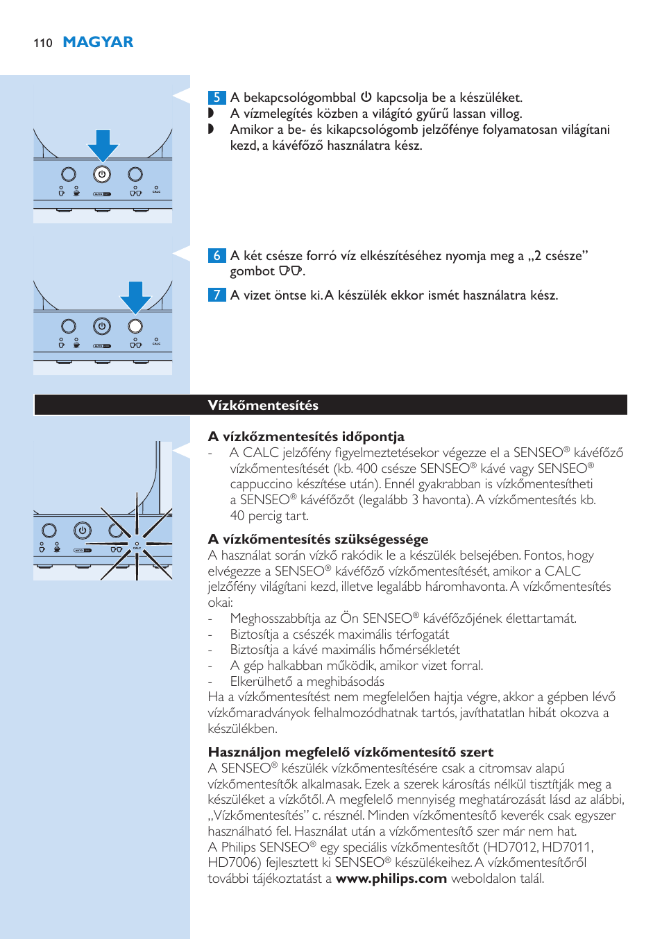 Philips SENSEO® Kaffeepadmaschine User Manual | Page 110 / 162