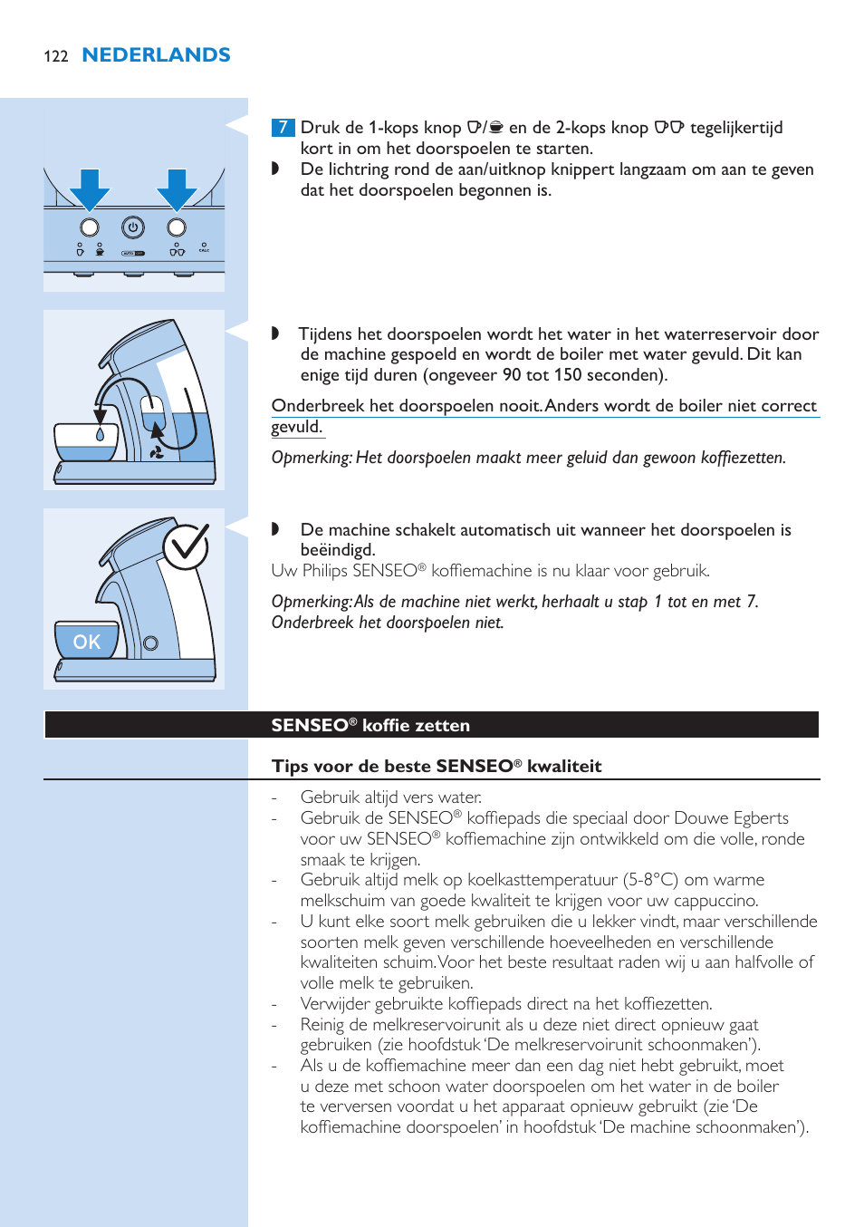 Philips SENSEO® Kaffeepadmaschine User Manual | Page 122 / 162