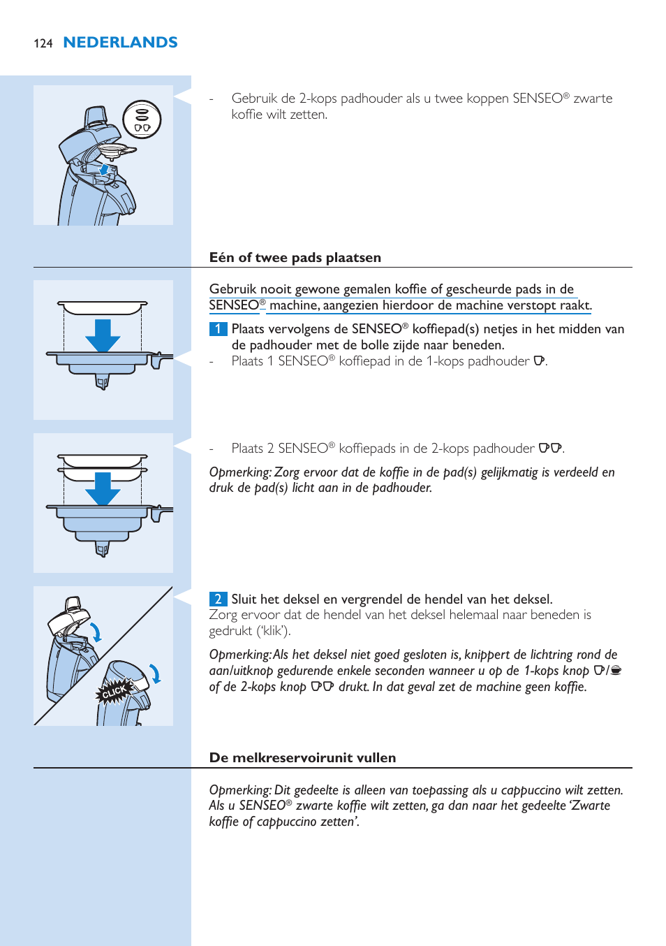 Nederlands | Philips SENSEO® Kaffeepadmaschine User Manual | Page 124 / 162