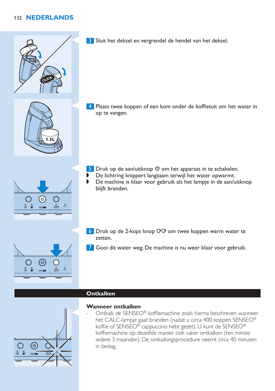Philips SENSEO® Kaffeepadmaschine User Manual | Page 132 / 162
