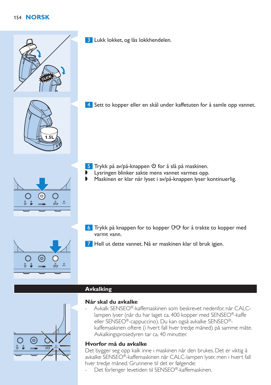 Philips SENSEO® Kaffeepadmaschine User Manual | Page 154 / 162