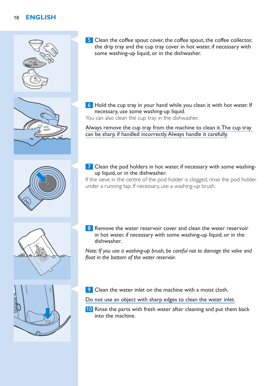 Philips SENSEO® Kaffeepadmaschine User Manual | Page 18 / 162