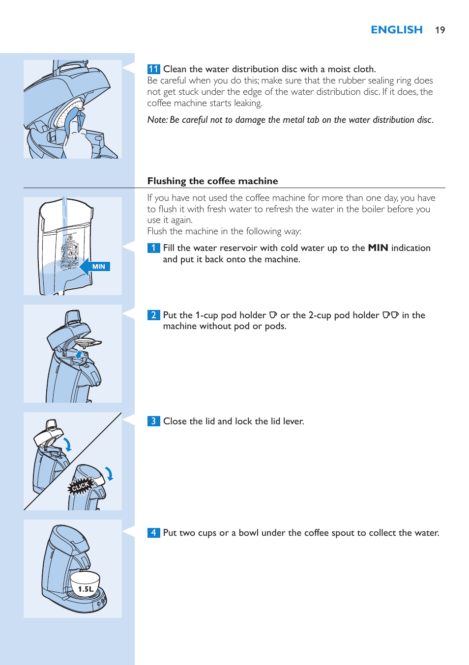 Philips SENSEO® Kaffeepadmaschine User Manual | Page 19 / 162