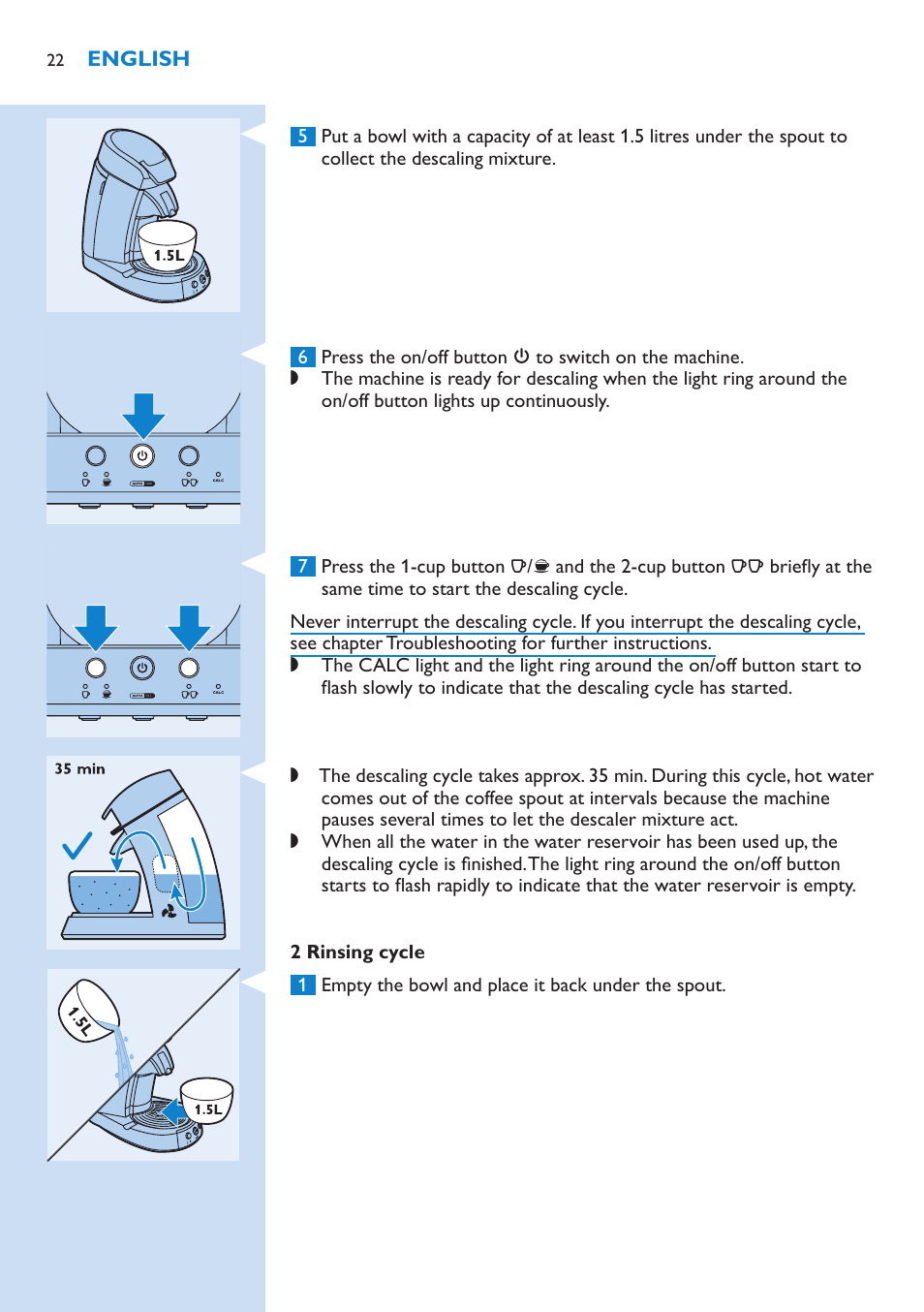 Philips SENSEO® Kaffeepadmaschine User Manual | Page 22 / 162