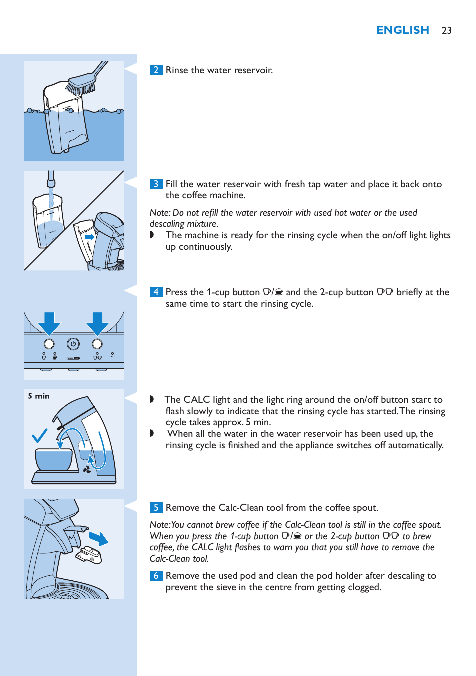 Philips SENSEO® Kaffeepadmaschine User Manual | Page 23 / 162