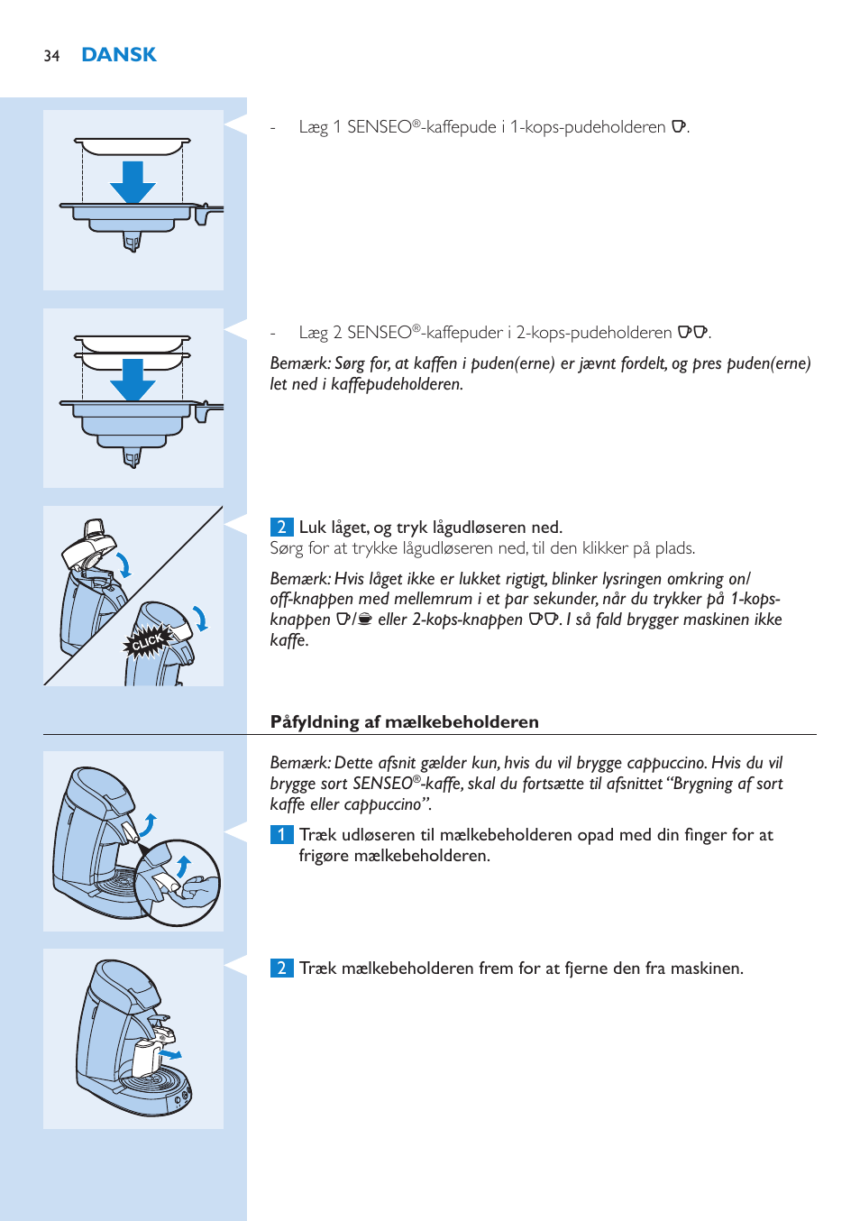 Philips SENSEO® Kaffeepadmaschine User Manual | Page 34 / 162