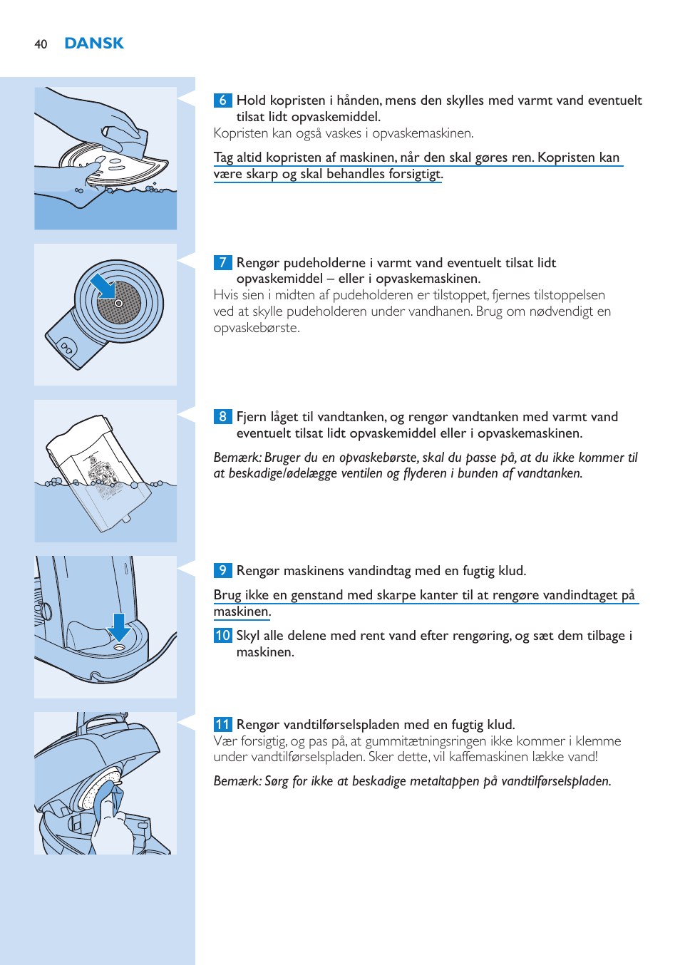 Philips SENSEO® Kaffeepadmaschine User Manual | Page 40 / 162
