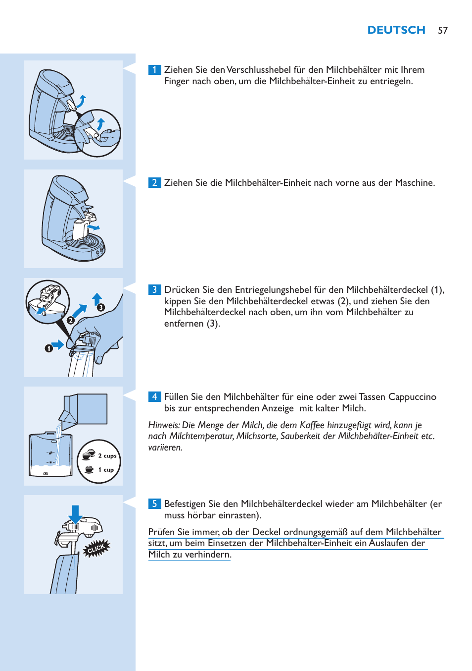 Philips SENSEO® Kaffeepadmaschine User Manual | Page 57 / 162