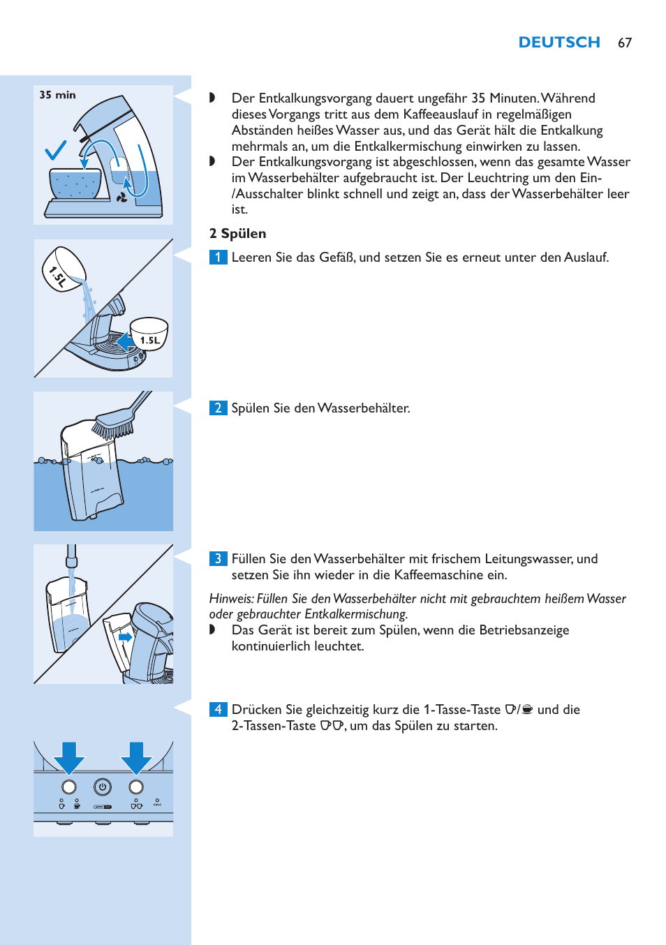 Philips SENSEO® Kaffeepadmaschine User Manual | Page 67 / 162