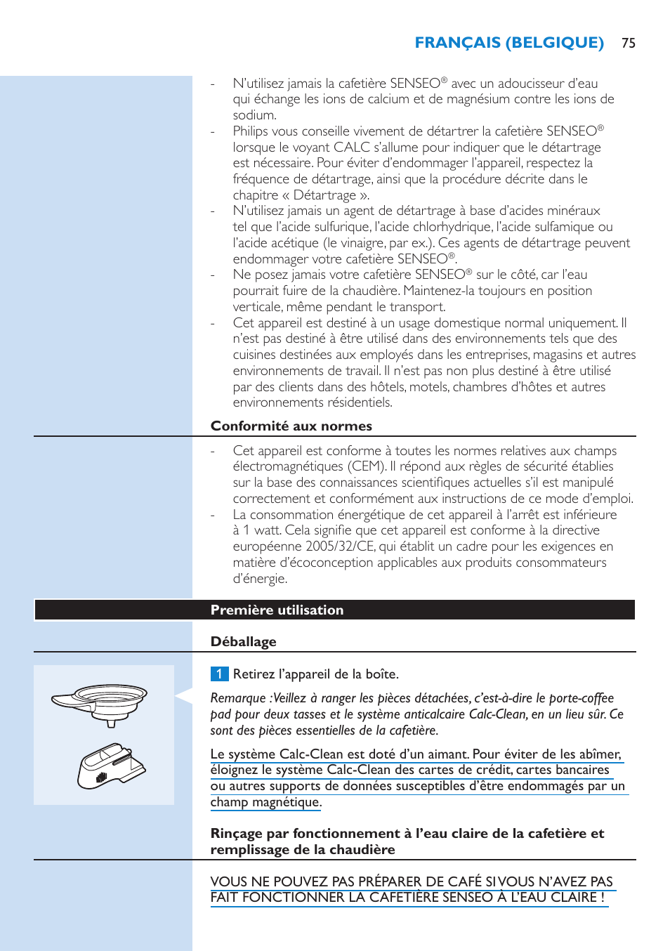 Philips SENSEO® Kaffeepadmaschine User Manual | Page 75 / 162