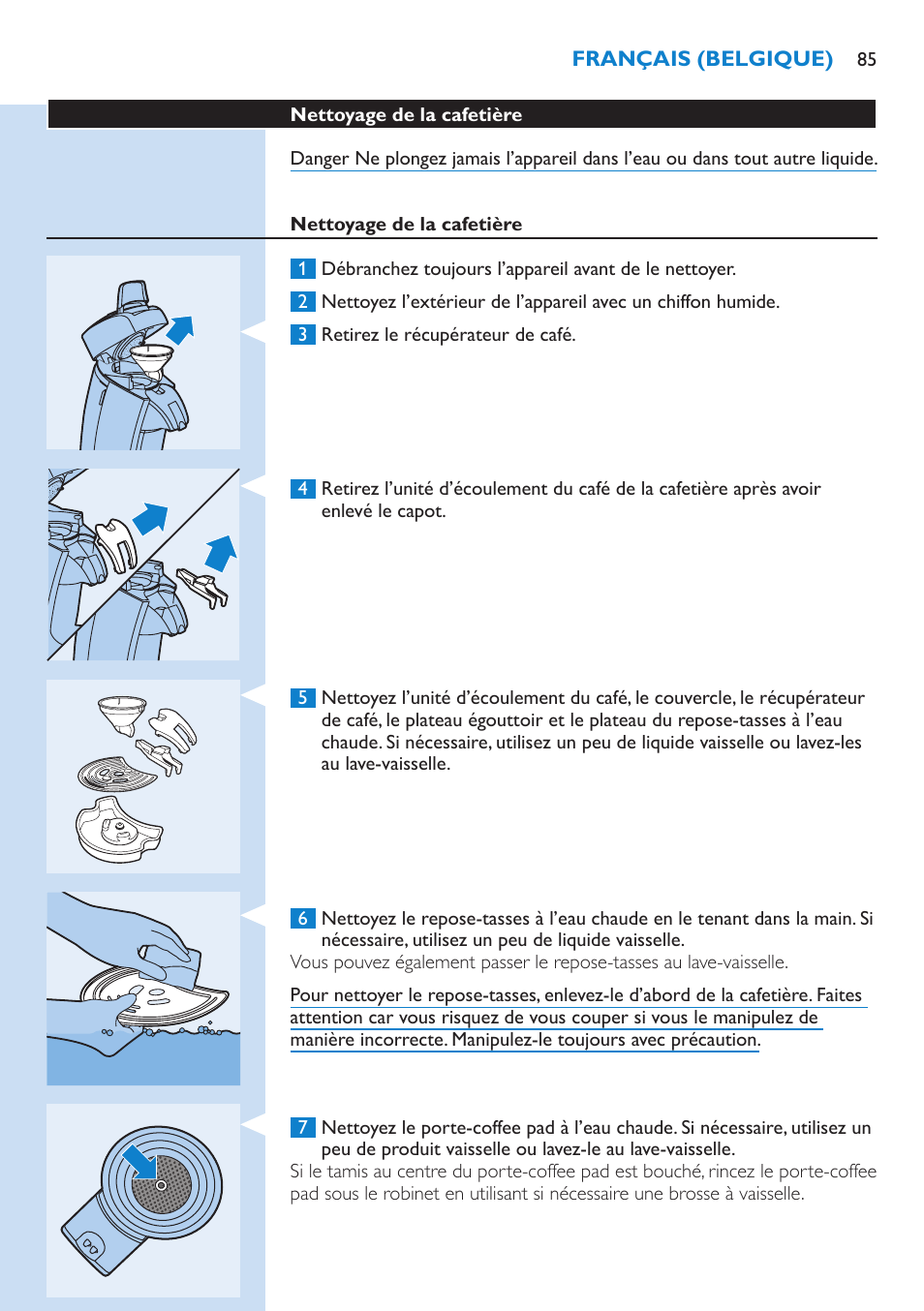 Philips SENSEO® Kaffeepadmaschine User Manual | Page 85 / 162