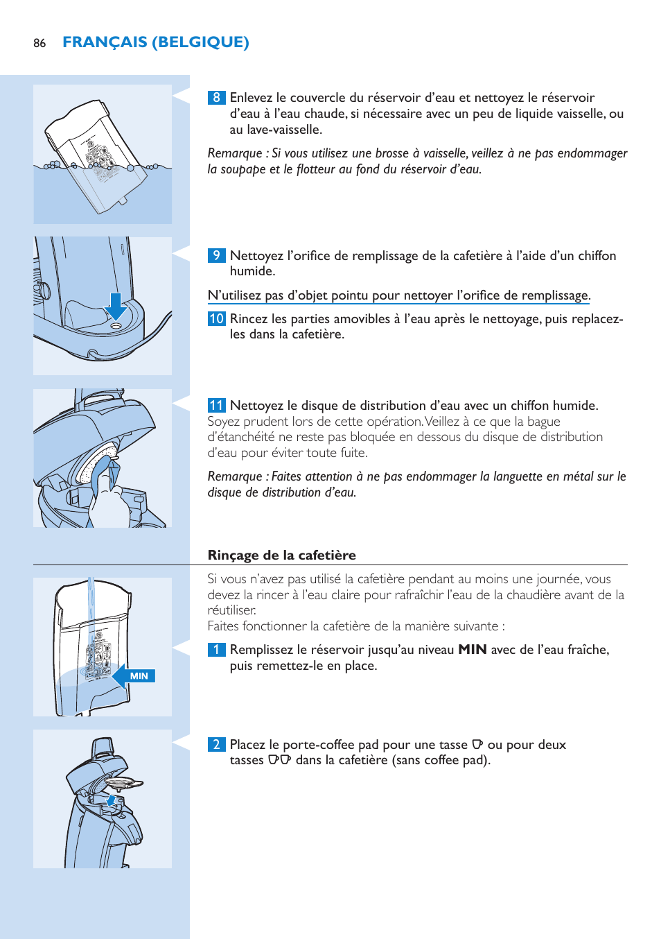 Philips SENSEO® Kaffeepadmaschine User Manual | Page 86 / 162