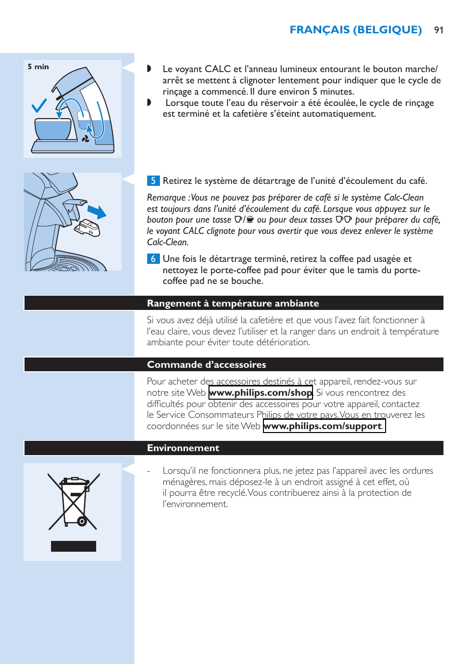 Philips SENSEO® Kaffeepadmaschine User Manual | Page 91 / 162