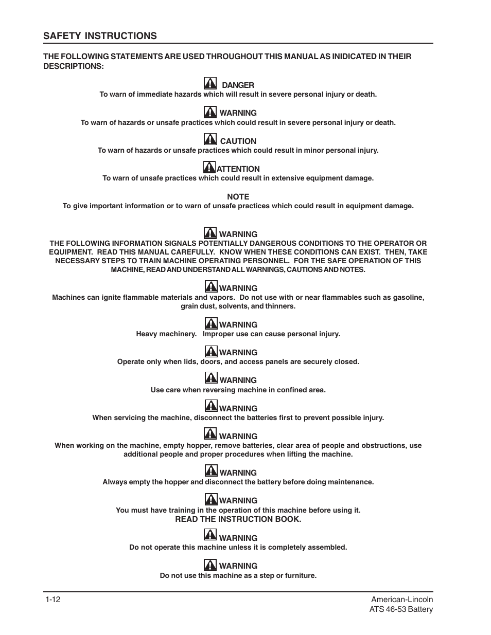 Nilfisk-ALTO ATS 46/53 User Manual | Page 12 / 49