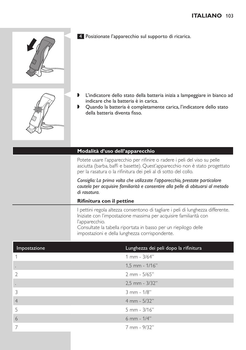 Philips StyleShaver Wasserdichter Rasierer und Styler User Manual | Page 103 / 182